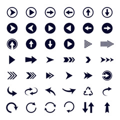 Set of arrows flat arrow icons for web design and graphics elements