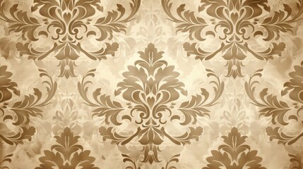 Vintage floral wallpaper with a seamless baroque pattern