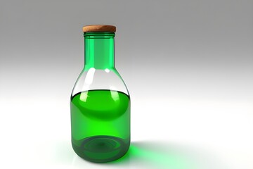 green glass bottle