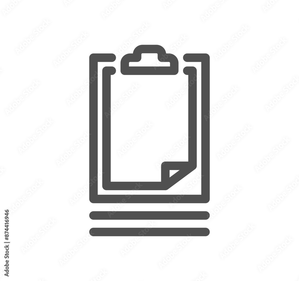 Poster document icon outline and linear vector.