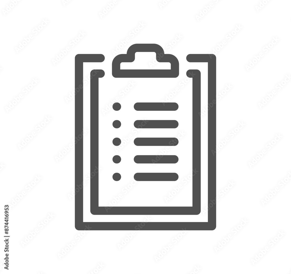 Poster document icon outline and linear vector.
