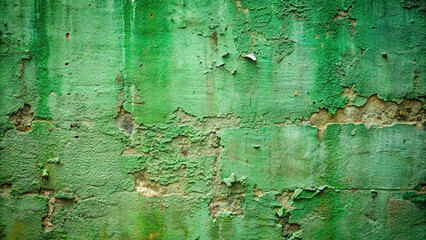 Old green concrete wall. There are realistic looking surface marks,