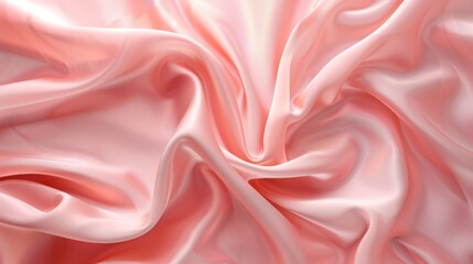 Obraz premium Pink background with smooth, flowing fabric design in center.