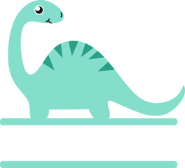Dinosaur Split Boarder For Name or Word 