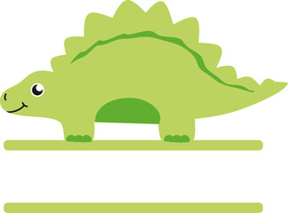 Dinosaur Split Boarder For Name or Word 