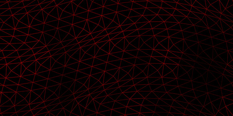 Dark green, red vector triangle mosaic wallpaper.