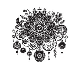 Mehndi lace vector design,awesome Mehndi lace svg,high resolution printable Mehndi lace artwork