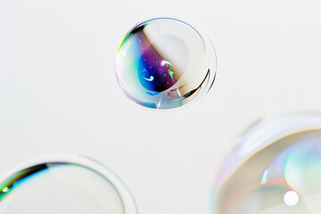 Futuristic Minimalism: Distorted Perspectives with Transparent Elements on White Background
