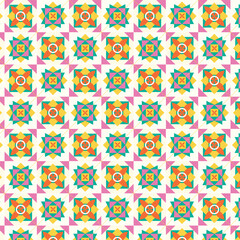 Flat design colorful geometric pattern