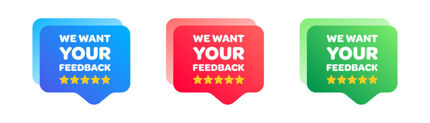 We want your feedback vector set