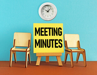 Meeting minutes concept is shown using the text