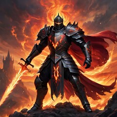 Fototapeta premium knight with sword