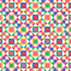 Flat design colorful geometric pattern