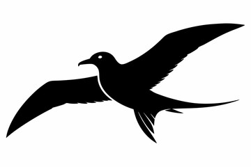  silhouette black color Great-winged Petrel vector illustration 