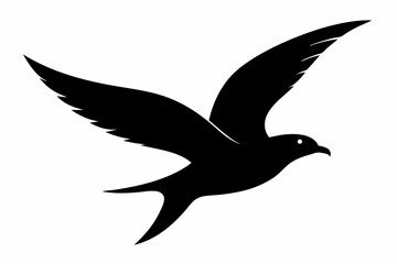  silhouette black color Great-winged Petrel vector illustration 