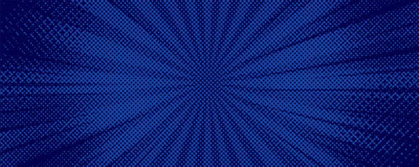 Vintage pop art blue background. Banner vector illustration © Via