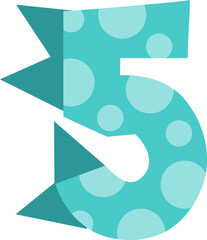 Dinosaur Number 5 ©  Dottie Digitals