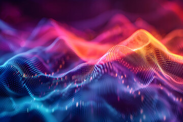 Abstract Colorful Sound Waves