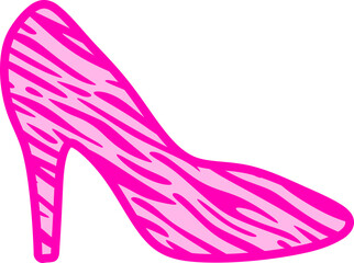 Pink Zebra Print Shoe