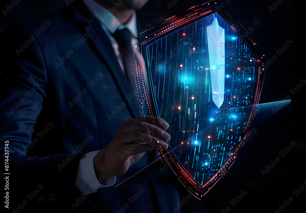 Poster vpn virtual private network concept. internet security, encrypted connection for anonymous internet 