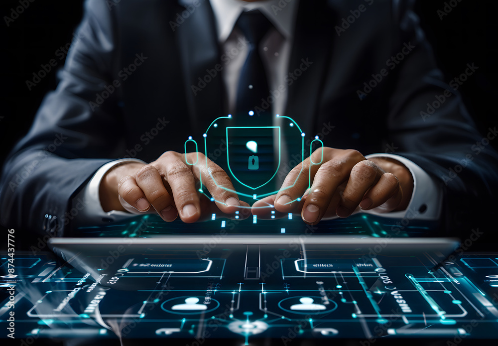 Poster vpn virtual private network concept. internet security, encrypted connection for anonymous internet 