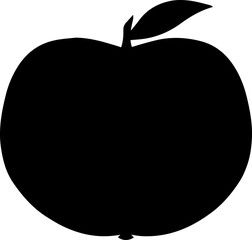 Silhouette of apple