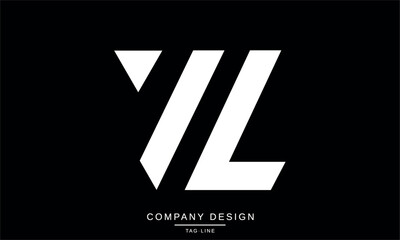 WL, LW Abstract Letters Logo Monogram Design Font Icon Vector Initials