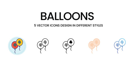Balloons  icons set vector illustration. vector stock