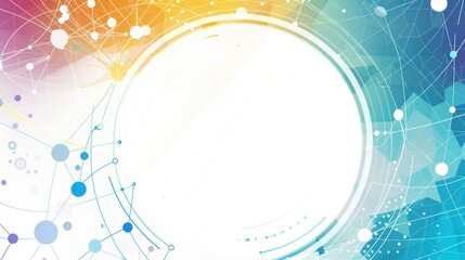 Abstract Geometric Background with White Circle