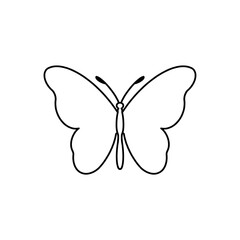 Butterfly icon vector illustration, isolated on white background