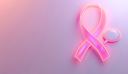 Fototapeta premium Gentle Glow, Powerful Message, Breast Cancer Awareness