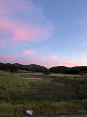 sunset in the mountains