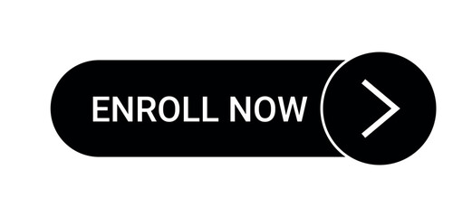 Enroll Now Button Vector Illustration Isolated On White Background