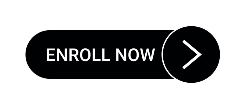 Enroll Now Button Vector Illustration Isolated On White Background