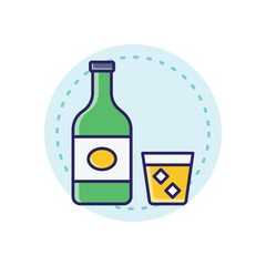 Whiskey vector icon