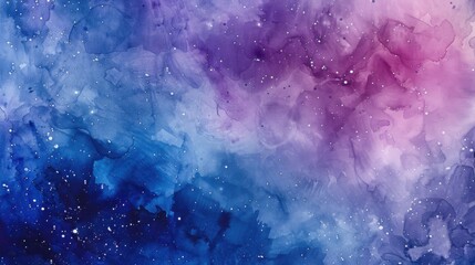 Mystical watercolor background of a galaxy