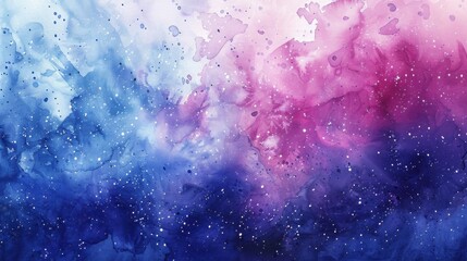 Mystical watercolor background of a galaxy