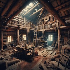 old house in the night