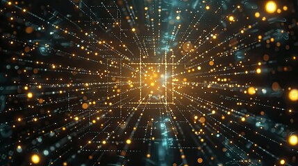 Abstract representation of a digital information network