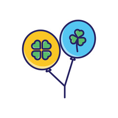 Green Balloons vector icon