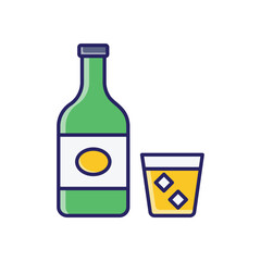 Whiskey vector icon