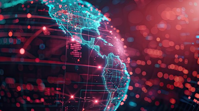 Digital globe with interconnected career pathways