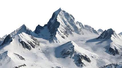 Obraz premium white or transparent snow mountain landscape pnj 
