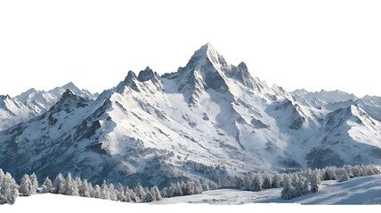 white or transparent snow mountain landscape pnj
