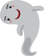 Funny ghost vector illustration. Halloween scary and friendly character