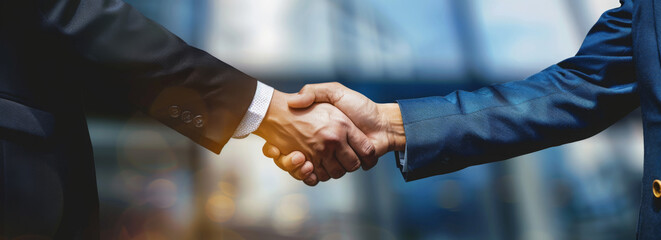 businessmen handshake - business meeting and partnership concept copy space