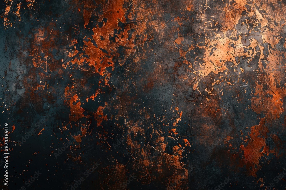 Poster copper oxide effect texture and background