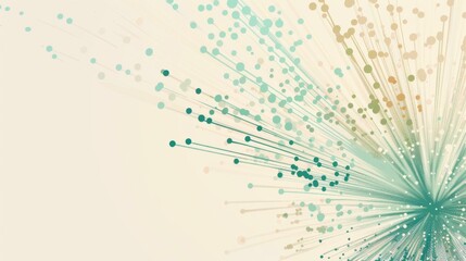 Abstract Teal and Gold Data Visualization Background for Technology and Business Presentations