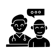 Hand Drawn icon of Doctor Consultation