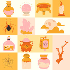 childrens cute background. Magic geometric pattern on a light background